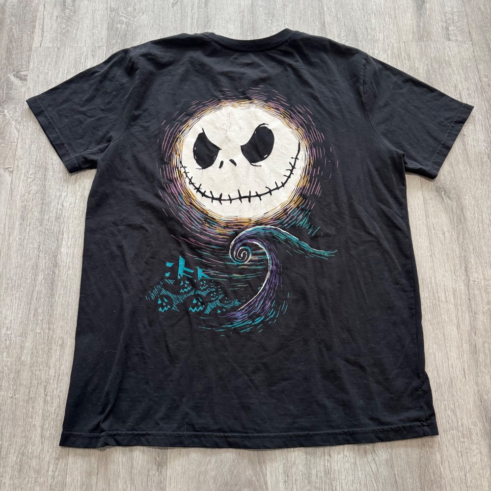 Disney Nightmare Before Christmas Jack Skellington Pocket T-Shirt Black XL